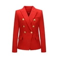 thumbnail image 1 of kamemir Women’s and Women’s Plus Ponte Blazer(Red,S), 1 of 2