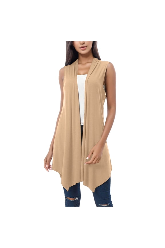 Womens Coats Womens 2024 Fall Clothes Long Sleeve Open Front Cropped Suede Jacket(Khaki,S)