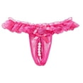 thumbnail image 1 of kamemir Womens Cotton Underwear Seamless Thongs for Women No Show Thong V-waisted Stretch Breathable Sexy Panties Underwear(Hot Pink,XL), 1 of 3