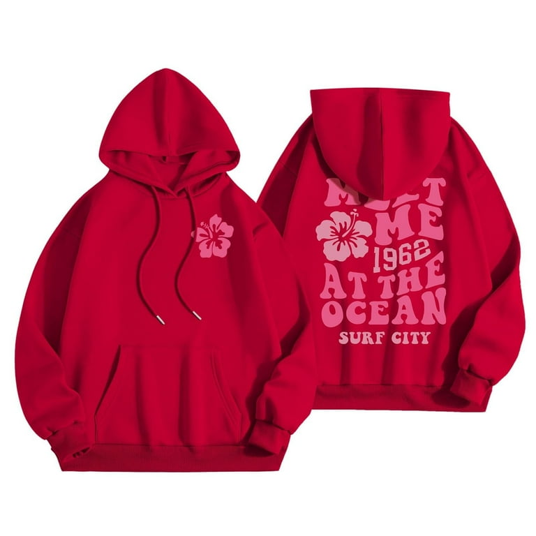 Letter Printed Hooded Long Sleeve Sweatshirt Letter Printed Hooded Long Sleeve Sweatshirt