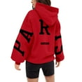 thumbnail image 1 of kamemir Womens Hoodies Plus Size Womens Hoodies Casual Long Sleeve Drawstring Pullover Tops Loose Hooded Sweatshirt with Pocket(Red,XXL), 1 of 4