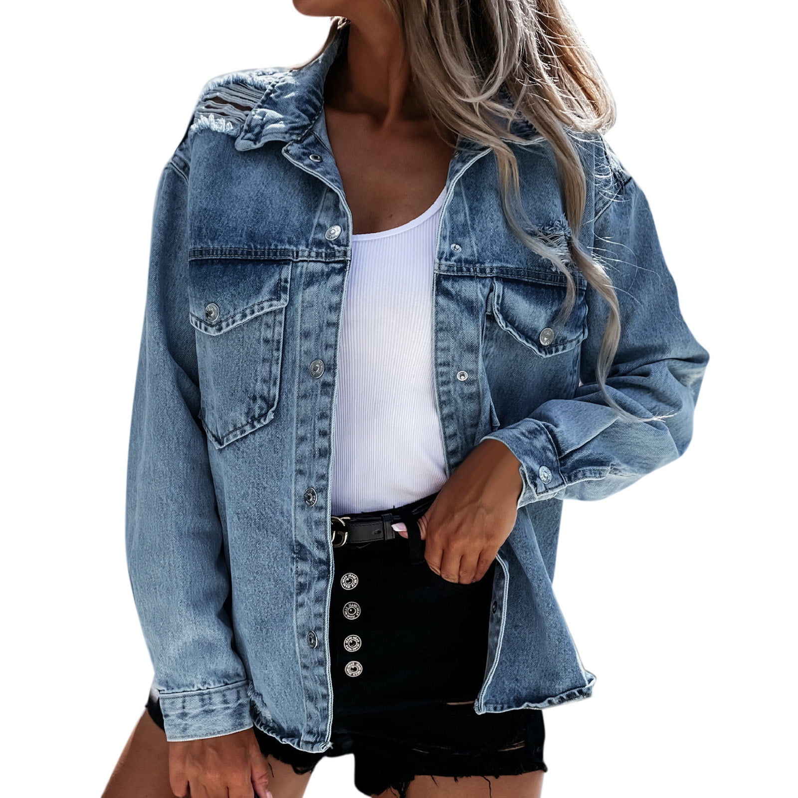 kamemir Womens Jean Jacket 2025 Cropped Jean Jackets for