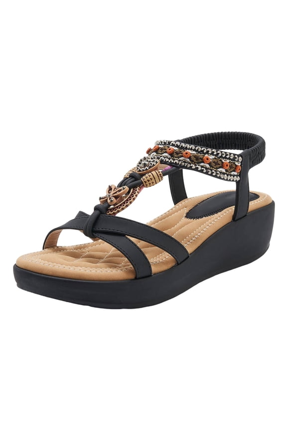 Womens Sandals Comfortable Women's Nature Sandals(Black,7.5)