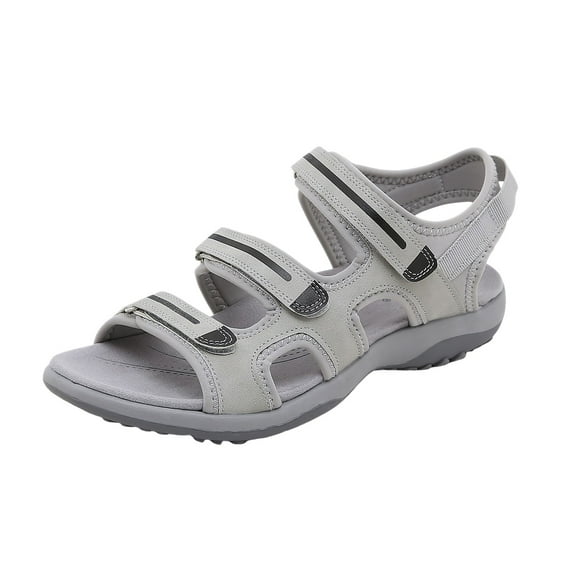 kamemir Womens Sandals Dressy Women's Platform Sandal - Strappy Wedge with Arch Support(Grey,8.5)