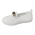 thumbnail image 1 of kamemir Womens Shoes Casual Womens Slip On Shoes Ladies Flat Pumps Comfy Casual Loafers Trainers Sneakers(White,9), 1 of 6