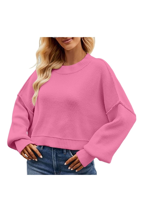 Womens Sweaters Womens Lightweight Soft Tops 2025 Versatile Dressy Blouse Short Sleeve Knit Sweaters Fashion Trendy(Red,XS)