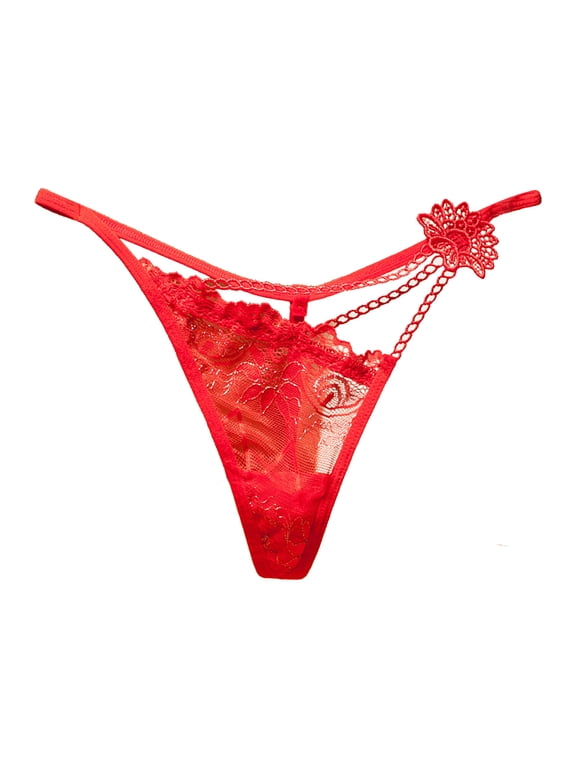 Womens Underwear Cotton Cotton String Thong Panties, Women's and Women's Plus (Red,One Size)