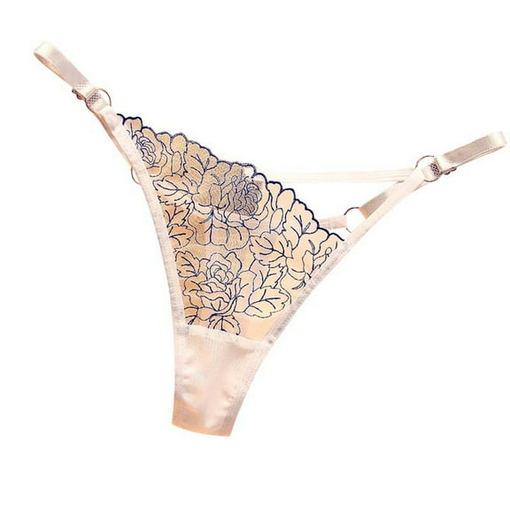 kamemir Womens Underwear Cotton Women's Breathable Cotton Thong Panties (White,One Size)