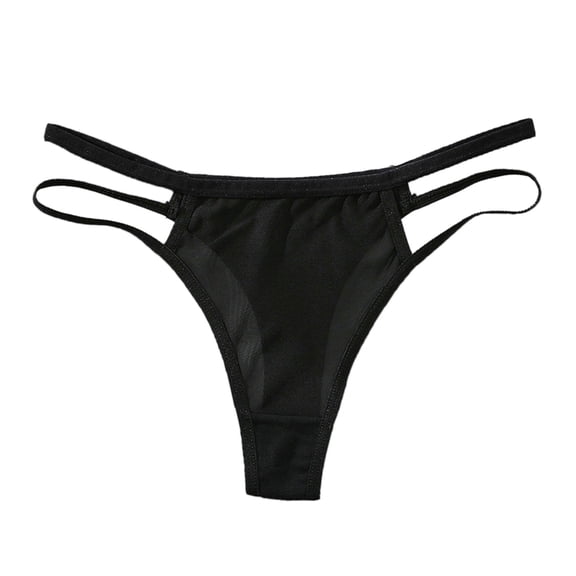 kamemir Womens Underwear Women Lacy Thongs No Show Panties Sexy Underwear Assorted Lace(Black,L)