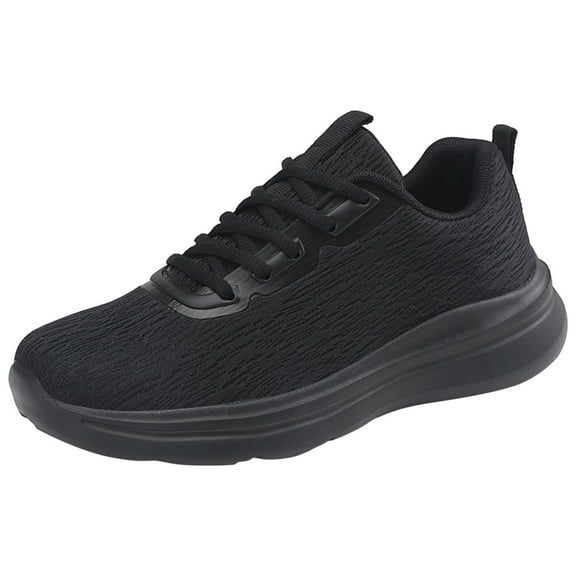 kamemir Womens Walking Shoes Tennis Sneakers Casual Lace Up Lightweight Running Shoes(Black,6.5)