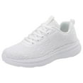 thumbnail image 1 of kamemir Womens Walking Shoes Tennis Sneakers Casual Lace Up Lightweight Running Shoes(White,6.5), 1 of 6