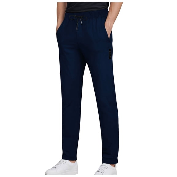 kamemir Work Pants for Men Men's Relaxed Fit Twill Utility Work Casual Pant (Navy,M)