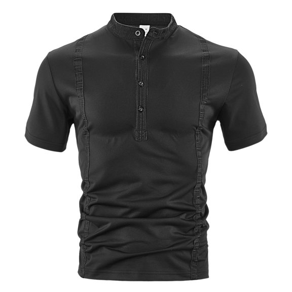 kamemir Workout Shirts for Men Men's Cotton Blend Short Sleeve Tees, Moisture Wicking, Odor Protection Black,M