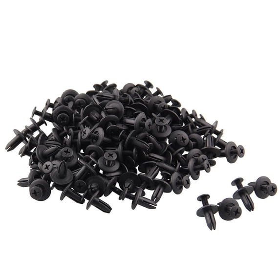 kanaroous 120PCS/Set 6mm Car Durable Plastic Rivets Hole Rivets Hole Dia Fastener Bumper Push Pin Clips Clip