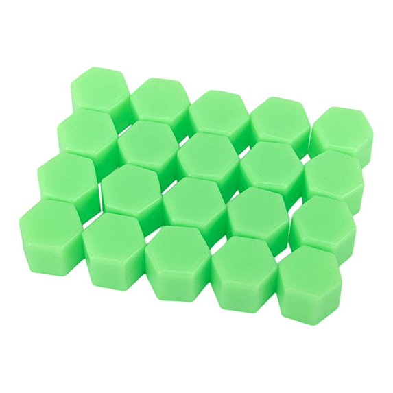 kanaroous 20 Pieces/Set Silicone Car Wheel Hub Screw Cap Hexagonal Dustproof Universal Scratchproof Guard Protector Accessories Green