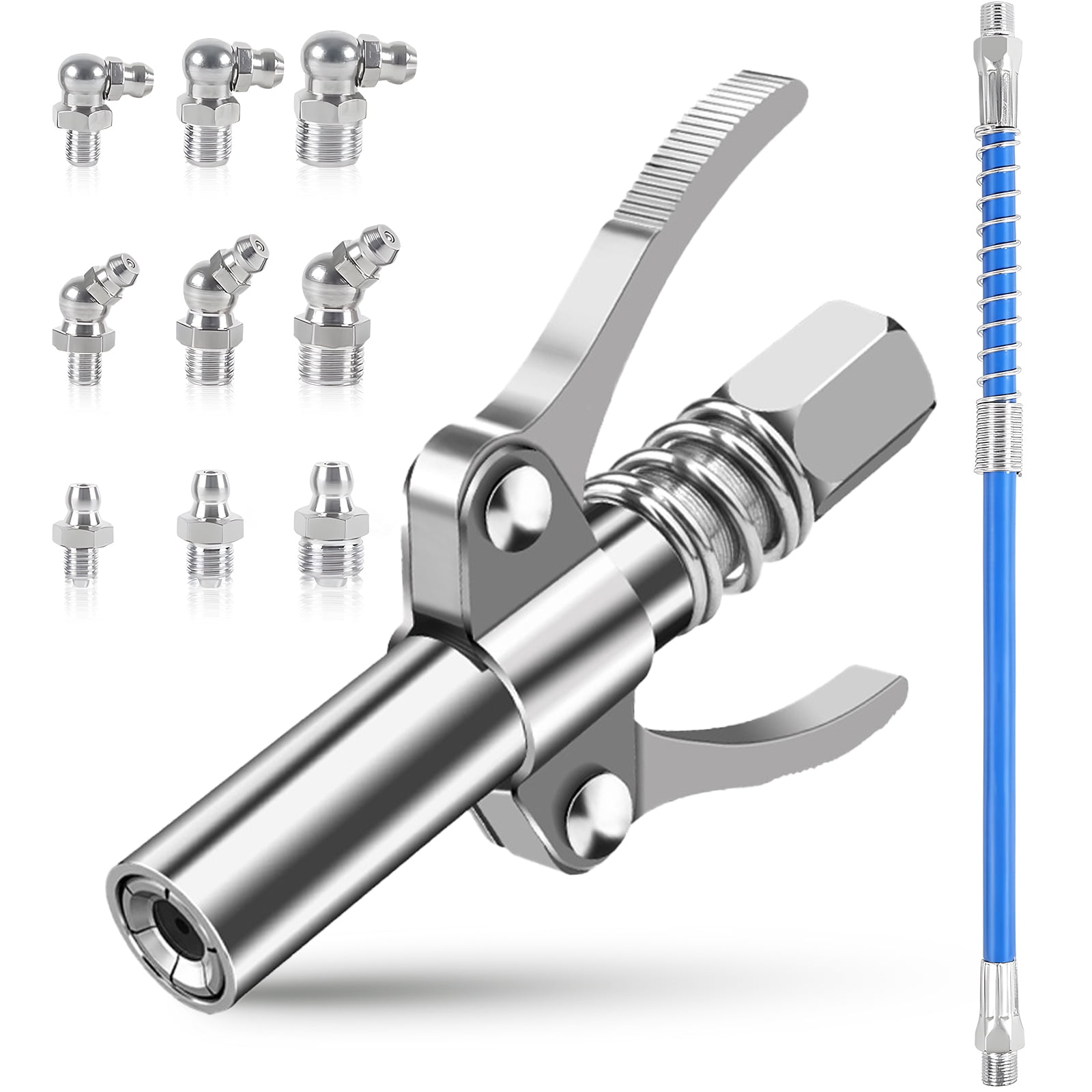 kanaroous Easyto Double Handle Grease Gun For Grease Nipples Mouthpiece Grease Gun Coupling