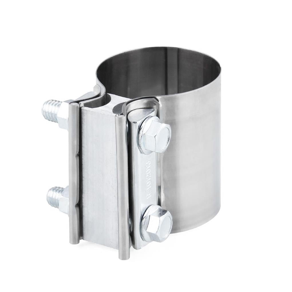 kanaroous Lap Joint Exhaust Band Clamp, 6.3CM/2.5Inch Butt Sleeve Replacement Exhaust Pipe Joiner for Repairing Stainless Steel Universal, Exhaust Pipe Connection