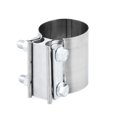 thumbnail image 1 of kanaroous Lap Joint Exhaust Band Clamp, 6.3CM/2.5Inch Butt Sleeve Replacement Exhaust Pipe Joiner for Repairing Stainless Steel Universal, Exhaust Pipe Connection, 1 of 6