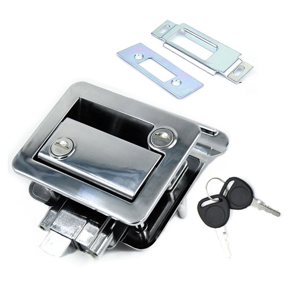 kanaroous RV Door Lock Entry Zinc Alloy Doors Latch Replacement Trailer Inside Outside Truck Locks with Key Automobile Camper Plated
