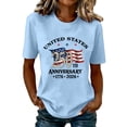 thumbnail image 1 of kaondbfi 250th Anniversary USA Shirt Womens States 250th T Shirt American Flag Graphic Tee 4 of July Top Womens Essentials Fashion Clothing, 1 of 6