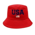 thumbnail image 1 of kaondbfi 4th of July Summer Patriotic Accessories Caps 250th Anniversary Usa Hat for Women July 4 Independence Day American Honors Bucket Hat Unisex Fishing Sun Hat Black, 1 of 2