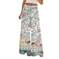 thumbnail image 1 of kaondbfi Dress Pants Women Petite High Waisted Wide Leg Summer Beach Vacation Women's Pants Casual Trousers, 1 of 8