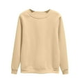 thumbnail image 1 of kaondbfi Hoodless Sweatshirts for Delicate Women Lightweight Winter Long Sleeve Tops Casual Crew Neck Jumper Shirt Womens Summer Fall Fashion Sweat Shirts, 1 of 5
