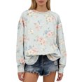 thumbnail image 1 of kaondbfi Hoodless Sweatshirts for Elegant Women Fall Winter Spring Print Sweatshirt Casual Cozy Oversized Crewneck Long Sleeve Pullover Tops Womens Summer Fall Fashion Tops, 1 of 4