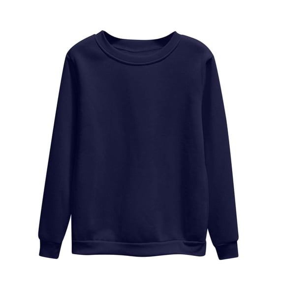 kaondbfi Hoodless Sweatshirts for Stylish Women Lightweight Winter Long Sleeve Tops Casual Crew Neck Jumper Shirt Womens Summer Fall Fashion Sweat Shirts