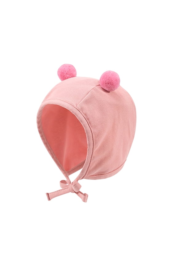 Kids Summer Travel Essentials Clothing Accessories Beanie Hats for Girls and Boys Baby Cute Tethered Hat Cold Warm Ball Ear Children's Cap