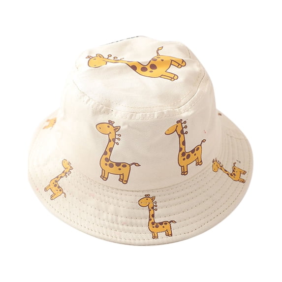 kaondbfi Kids Summer Travel Essentials Clothing Accessories Bucket Hats for Girls and Boys 1-4Y Baby Sun Hat Anti-UV Giraffe Pattern Summer Boys Girls Kids Children
