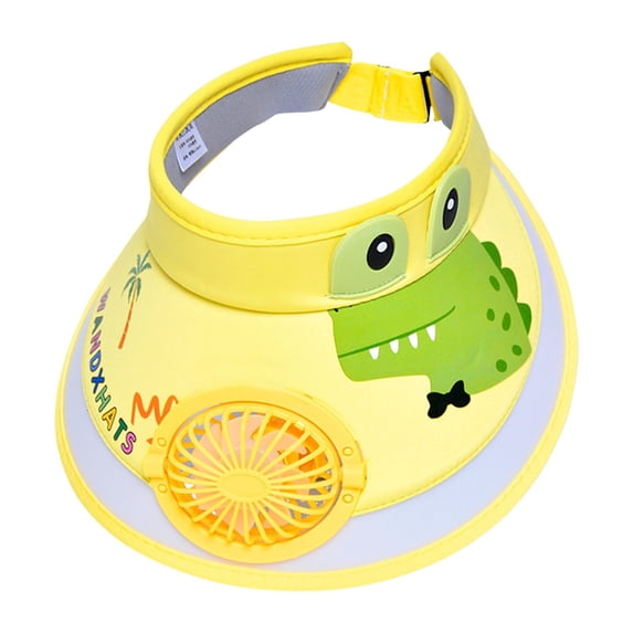 kaondbfi Kids Summer Travel Essentials Clothing Accessories Sun Hats for Girls and Boys Children's Hats Summer with Fans Sunshade Hats Cartoon Cute Sunscreen Empty Top Hat