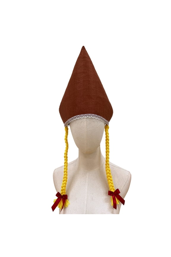 Kids Summer Travel Essentials Clothing Accessories Sun Hats for Girls Dress Dough Braid Hat Double Ponytail Hat Dress
