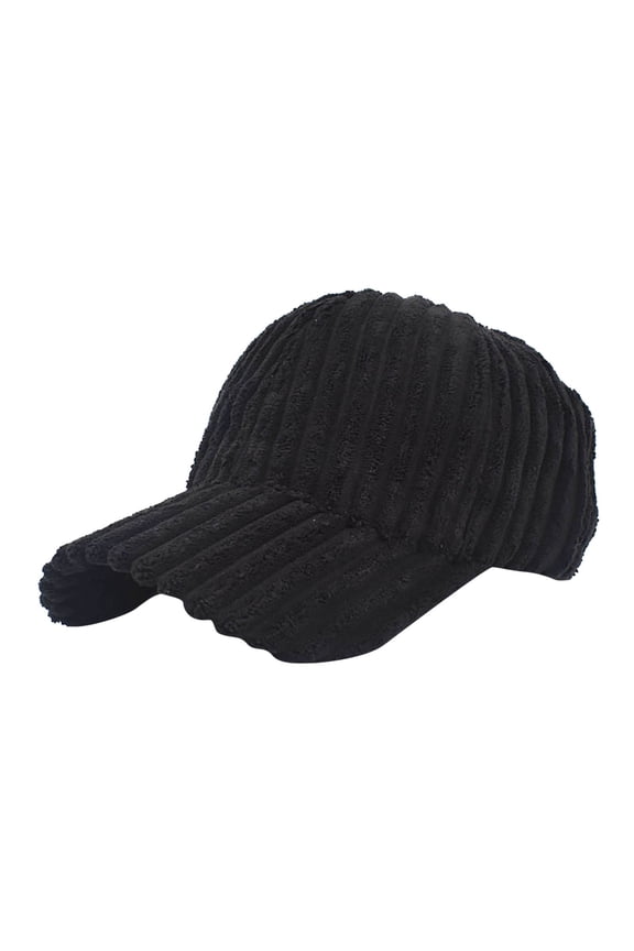 Outdoor Essentials Accessories Baseball Caps for Women Autumn and Winter Hat Korean Version Baseball Cap Foreign Trade Striped Corduroy Street Casual Duck Cap