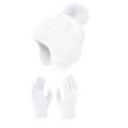 thumbnail image 1 of kaondbfi Outdoor Essentials Accessories Beanie Hats for Women and Men Autumn Winter Warm Cute Wool Hat Scarf Gloves Three Pieces Winter Snow Knit Cap Screen Mittens Scarves Sets, 1 of 2