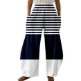 thumbnail image 1 of kaondbfi Spring Fall Essentials Casual Clothing Lady's Four Pocketed Double Printed Casual Pants Summer Casual Pants for Women, 1 of 4