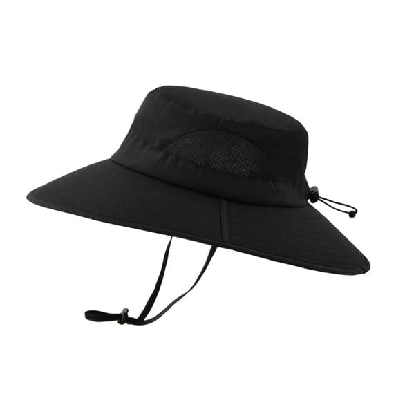 kaondbfi Summer Outdoor Travel Essentials Clothing Accessories Bucket Hats for Men Mountaineering Fishing Solid Color Hood Rope Outdoor Shade Foldable Casual Breathable Bucket Hat