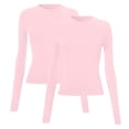 thumbnail image 1 of kaondbfi Summer Tops for Women Women's Long Sleeved Round Neck Slim Bottom Sweater Basic Clothing for Outdoor Wear Sports Top, 1 of 6