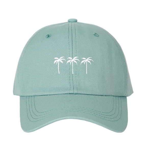 kaondbfi Summer Travel Essentials Accessories Baseball Caps for Women and Men New Spring and Summer Sun Hats Printed with Three Coconut Trees Baseball Caps for Outdoor Casual Wear