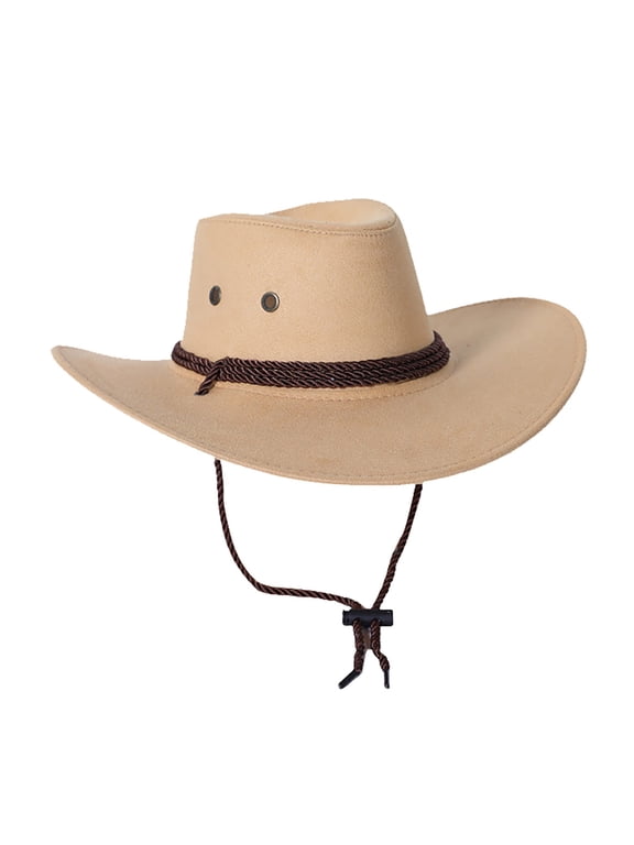 Summer Travel Essentials Accessories Cowboy Hats for Women and Men Classic Western Hat with Leather and Metal Embellishments Brown Cowboy Hat for Outdoor and Casual Wear
