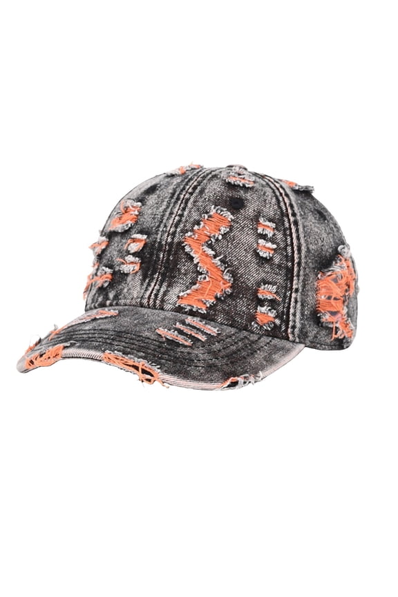 Summer Travel Essentials Accessories Visor Hats for Men Ripped Cowboy Hat Retro Baseball Cap Washed Out Distressed Cowboy Baseball Cap Sunshade and Sun Cap