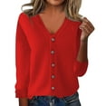 thumbnail image 1 of kaondbfi Sweaters for Elegant Women Cardigan Sweaters Button Down V Neck Knit Sweater Jacket Lightweight Comfy Open Front Cardigan Coats W/Pockets Womens Pullover Tops, 1 of 4