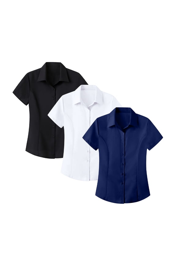 Women's Interview Outfit Clothing Casual Short Sleeved Shirt for Women Business Short Sleeved Tops Fashion Summer Essentials Clothes
