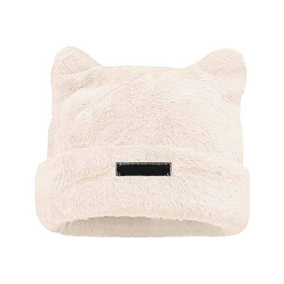 kaondbfi Women's Outdoor Travel Essentials Accessories Beanie Hats for Women Cat Wool Cap Crochet Hats Cute Bear Ears Wool Caps Winter Slouchy Wool Caps Accessories
