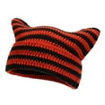 thumbnail image 1 of kaondbfi Women's Outdoor Travel Essentials Accessories Beanie Hats for Women Crochet Hats Handmade Knit Cat Ear Beanie Hat Winter Hat Vintage Goth, 1 of 5