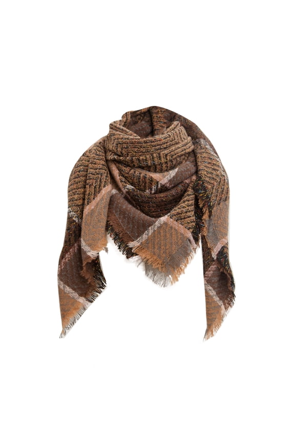 Women's Outdoor Travel Essentials Accessories Scarf for Women Fall Winter Scarf Classic Tassel Plaid Scarf Warm Soft Chunky Large Blanket Wrap Shawl Scarves