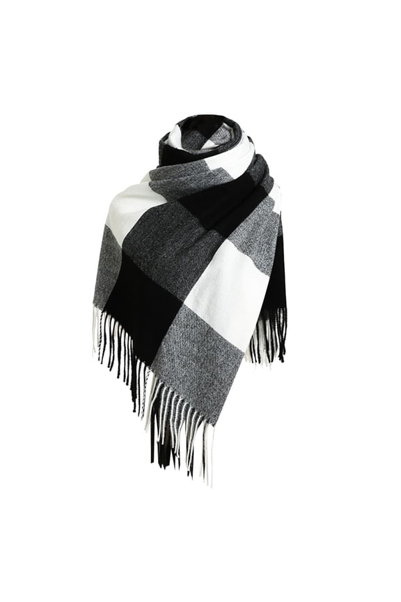 Women's Outdoor Travel Essentials Accessories Scarf for Women Ladies Autumn Winter Scarf Classic Plaid Colorblock Scarf Warm Soft Large Blanket Shawl Scarf