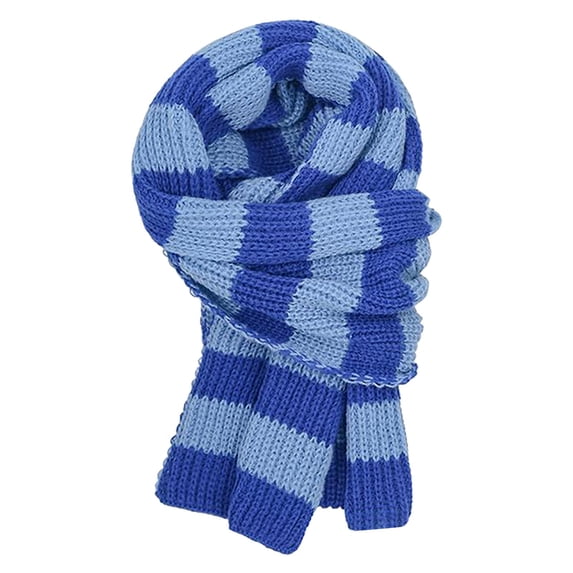 kaondbfi Women's Outdoor Travel Essentials Accessories Scarf for Women Autumn and Winter Fashion Casual Striped Colorblock Knitted Warm Scarf