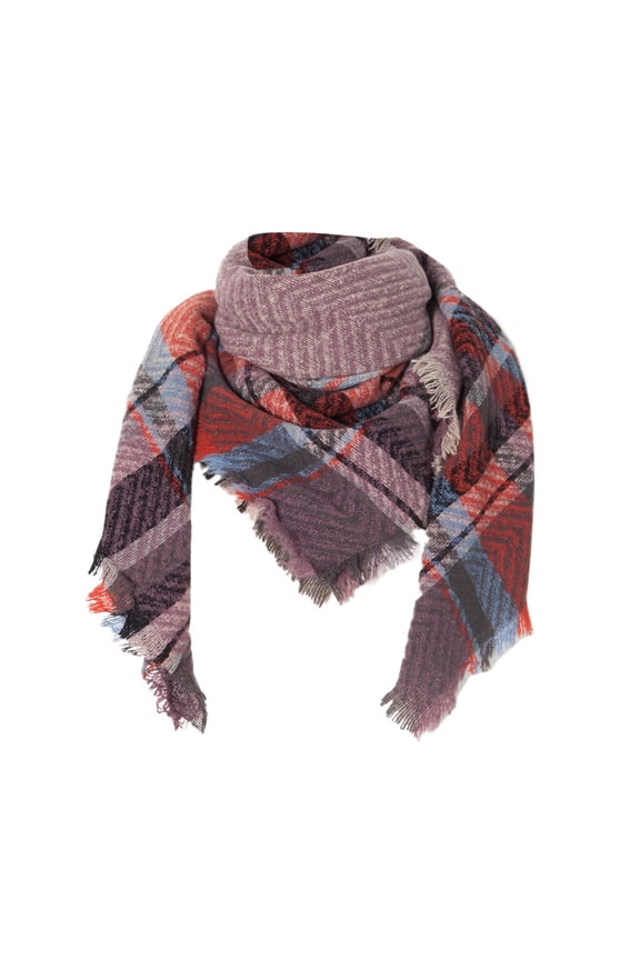 Women's Outdoor Travel Essentials Accessories Scarf for Women Fall Winter Scarves Classic Fringe Plaid Scarf Warm Large Blanket Shawl Scarf