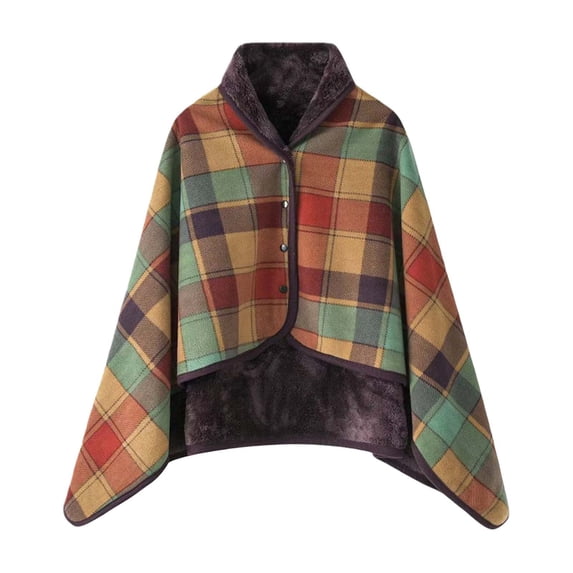 kaondbfi Women's Outdoor Travel Essentials Accessories Shawl Wraps for Women Winter Coral Fleece Double Layer Multifunctional Outdoor Cold Proof and Warm Plaid Blanket Home Shawl